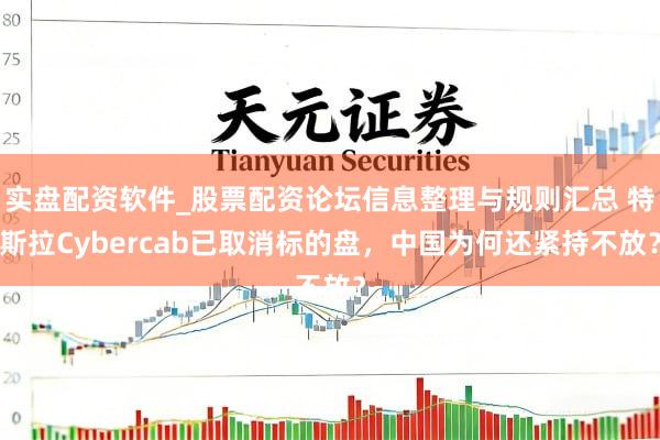 实盘配资软件_股票配资论坛信息整理与规则汇总 特斯拉Cybercab已取消标的盘，中国为何还紧持不放？