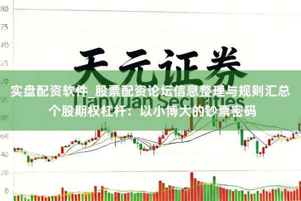 实盘配资软件_股票配资论坛信息整理与规则汇总 个股期权杠杆：以小博大的钞票密码